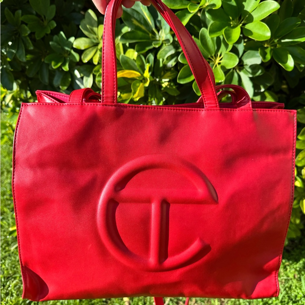 Telfar Bold Red Medium Tote Bag